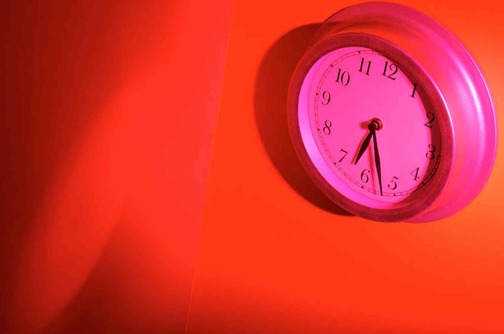 Wall clock in red light.jpg